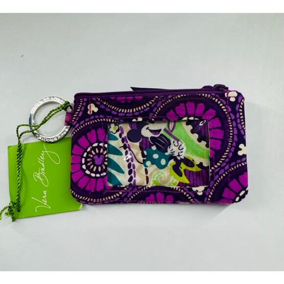 Vera Bradley Plums Up Disney Mickey ID Case Wallet - Picture 1 of 7